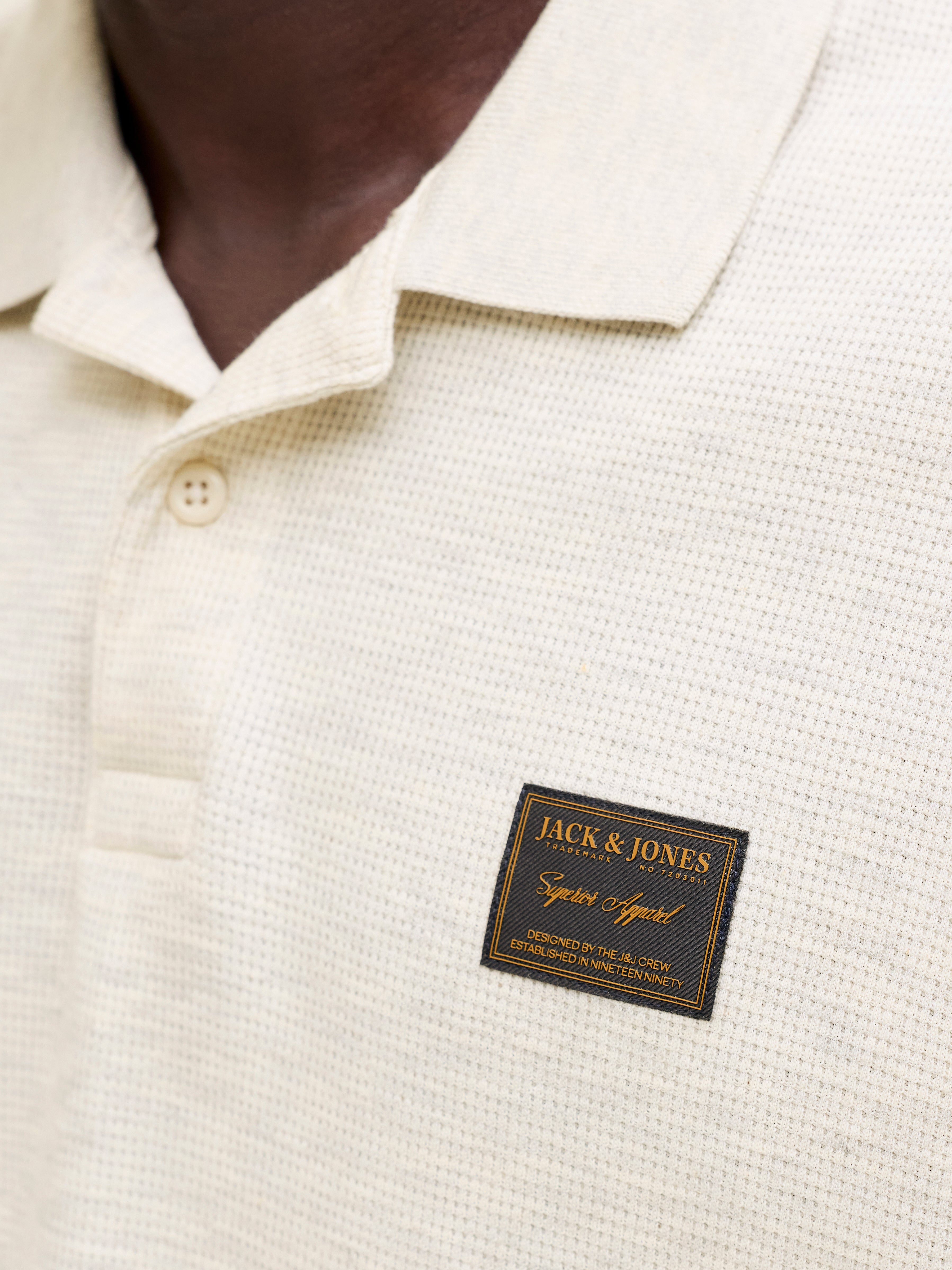 JACK & JONES JJDAYTONA polo - antique white melange