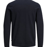 JACK & JONES JJEBASIC knit crew neck in navy blazer - Image 4