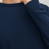 JACK & JONES JJEBASIC knit crew neck in navy blazer - Image 6