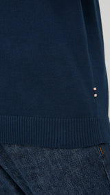 JACK & JONES JJEBASIC knit crew neck in navy blazer - Image 7
