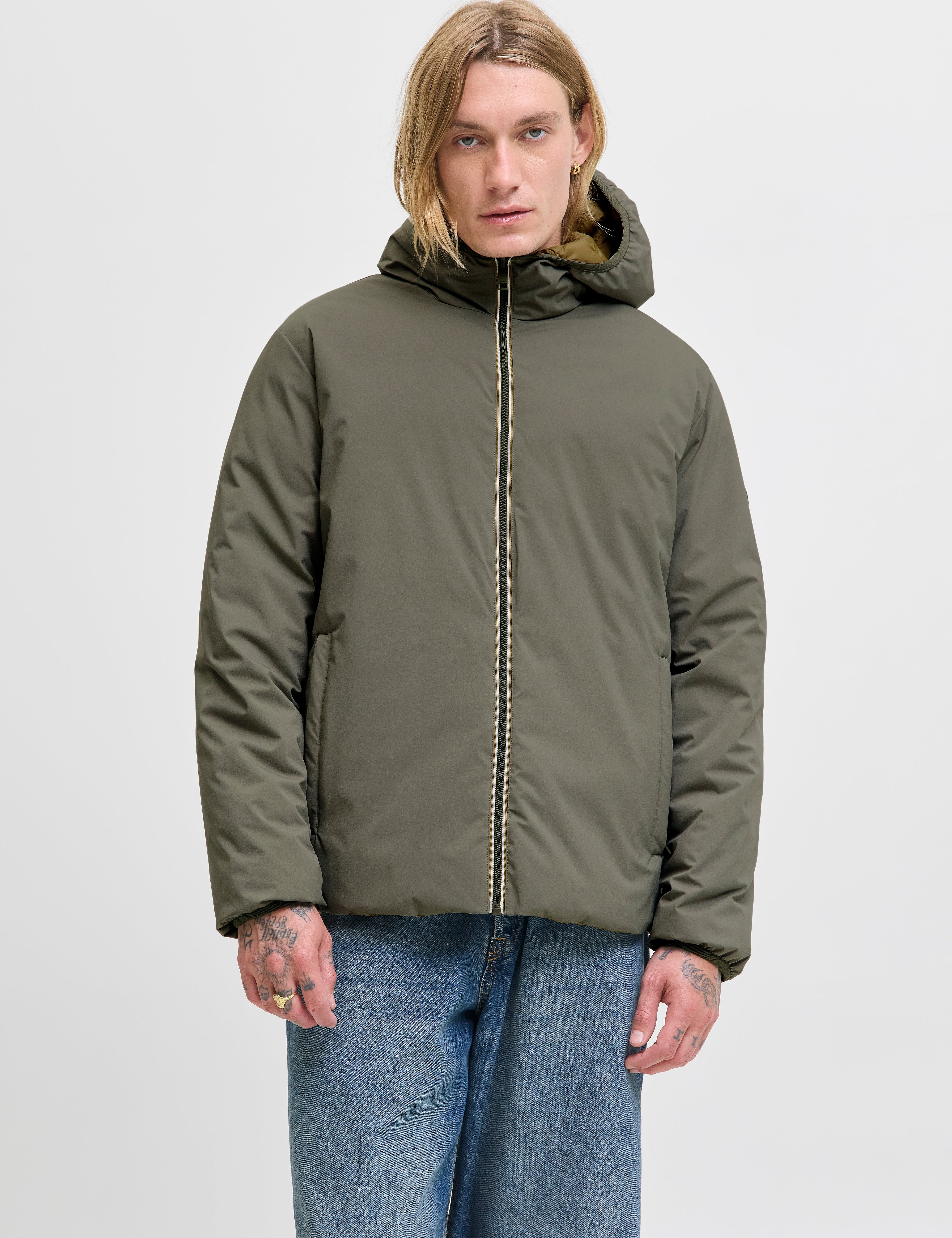 JACK & JONES JJEBROOK reversible jacket - olive night