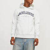 JACK & JONES JJECALEB varsity sweat hood in canteen - Image 1