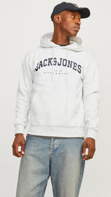 JACK & JONES JJECALEB varsity sweat hood in canteen - Image 1