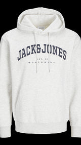 JACK & JONES JJECALEB varsity sweat hood in canteen - Image 3