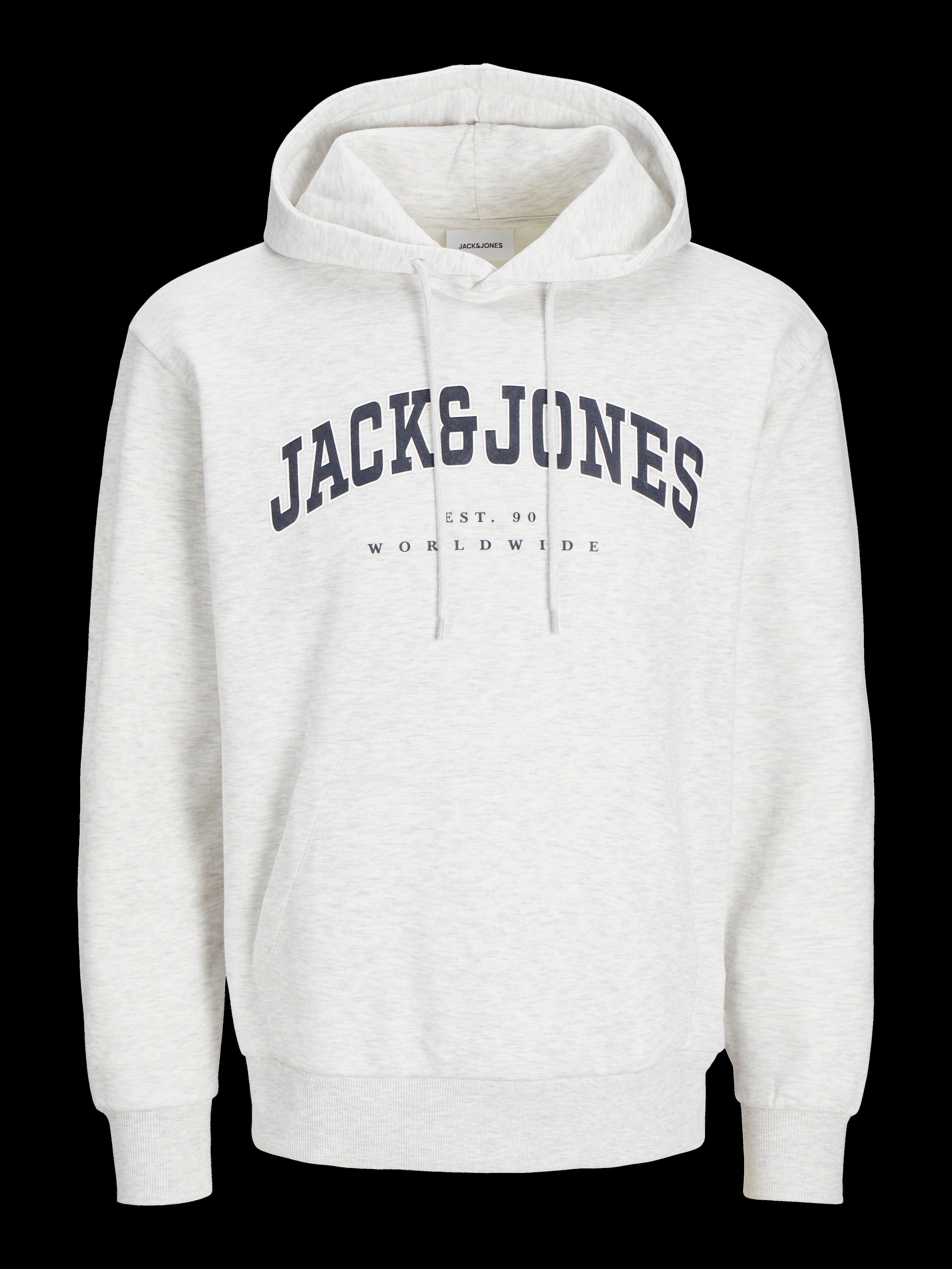 JACK & JONES JJECALEB varsity sweat hood in canteen - Image 3