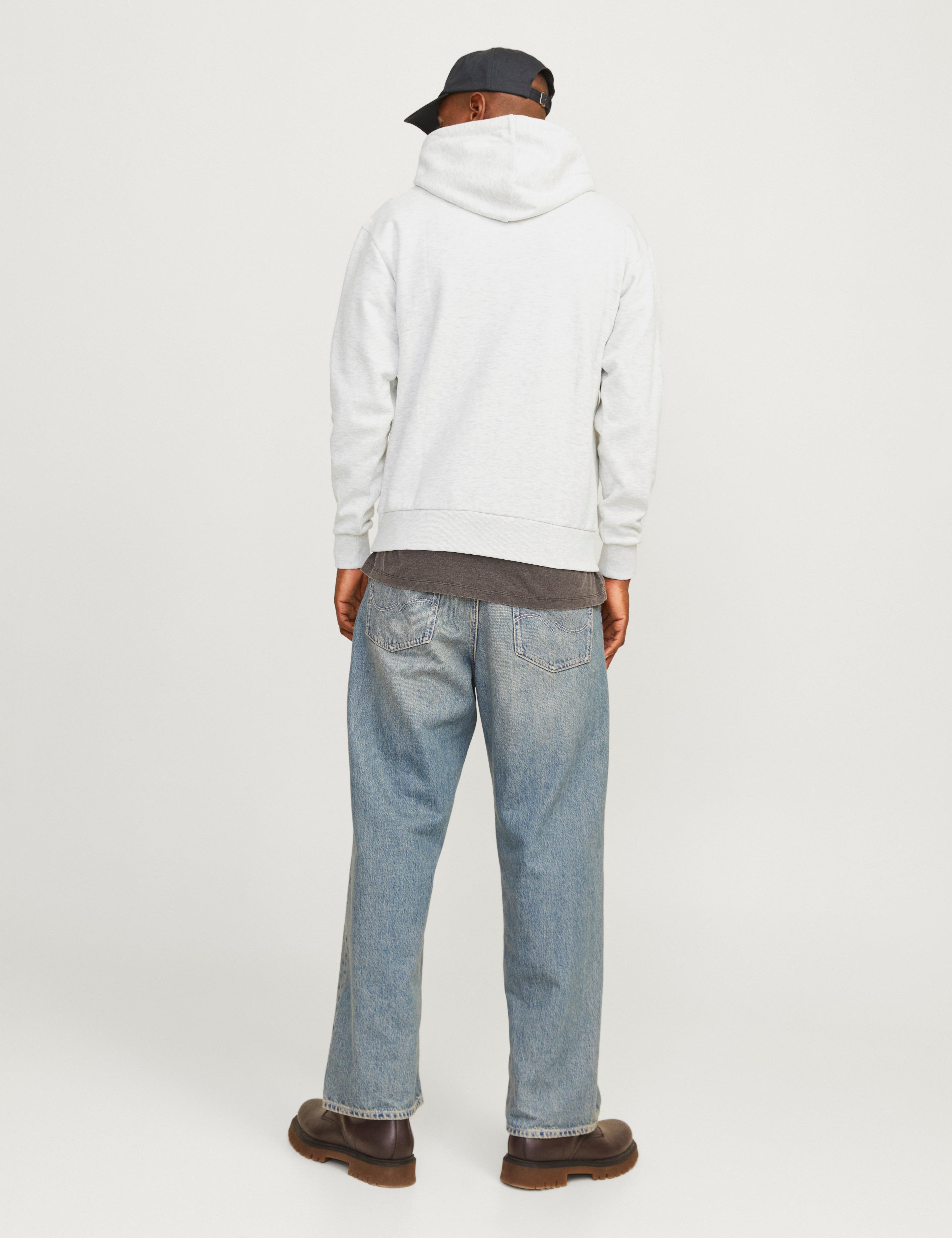 JACK & JONES JJECALEB varsity sweat hood in canteen - Image 2