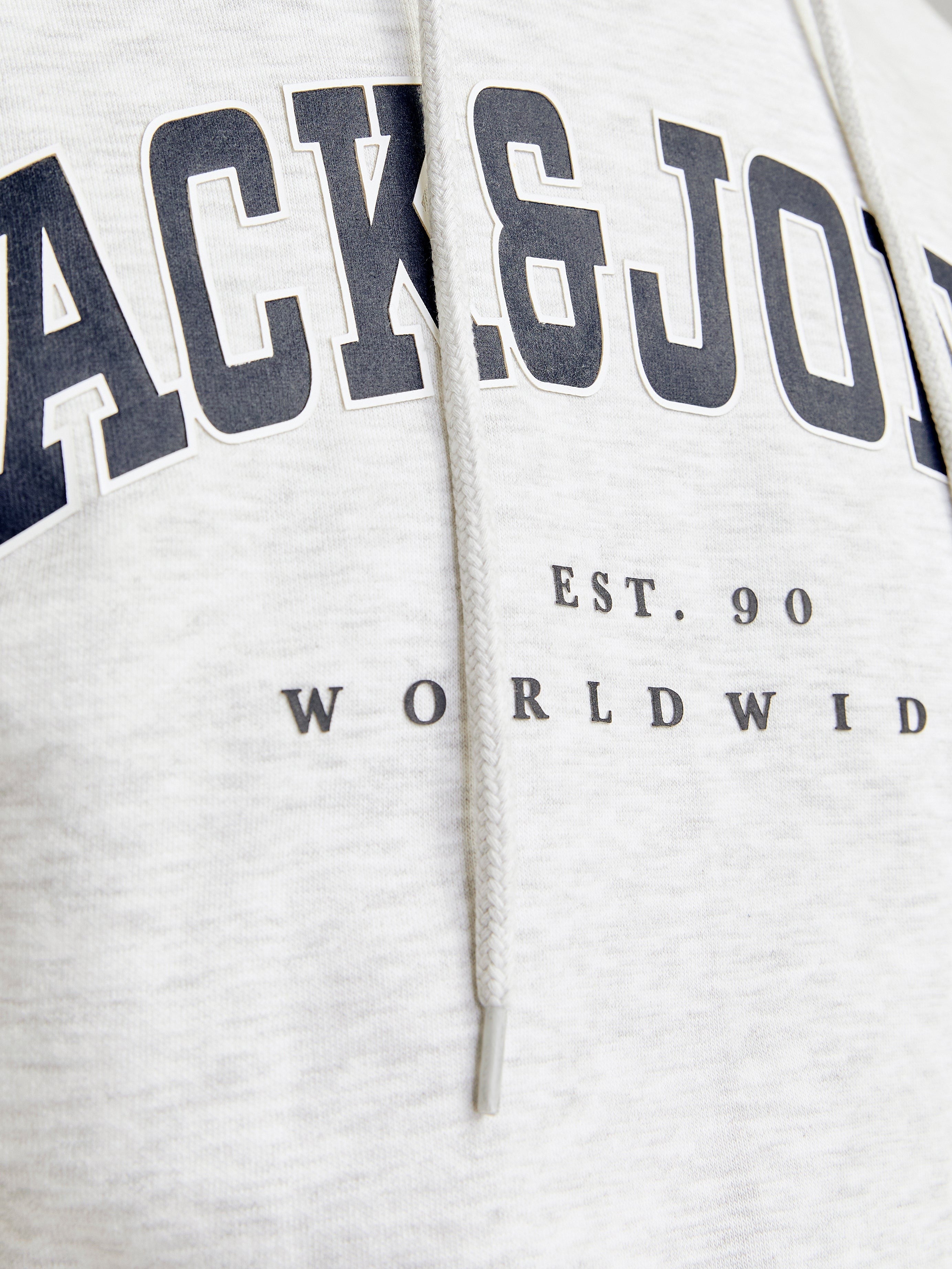 JACK & JONES JJECALEB varsity sweat hood in canteen - Image 5
