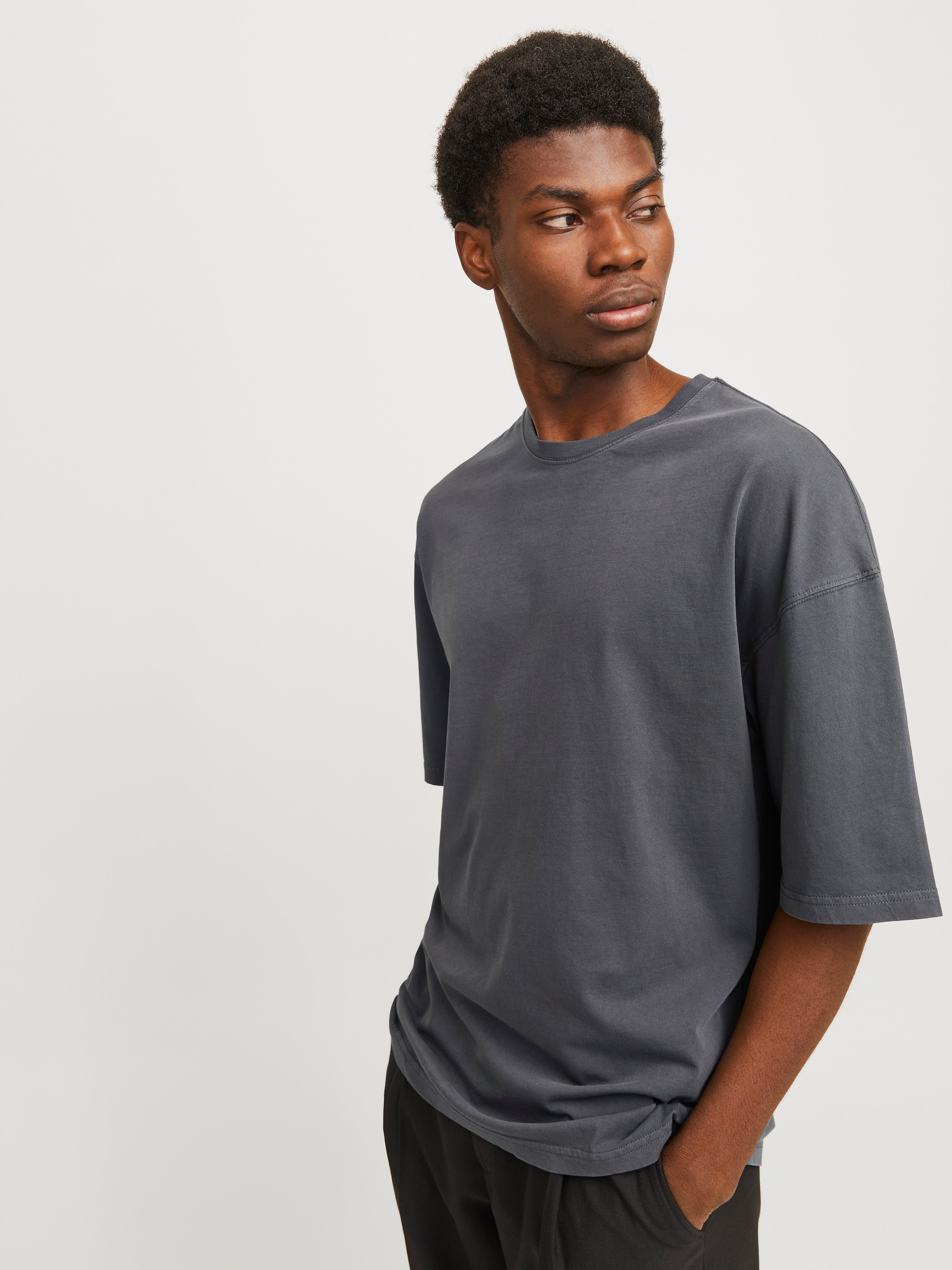 JACK & JONES JJECHARGE faded tee o-neck in castlerock - Image 7