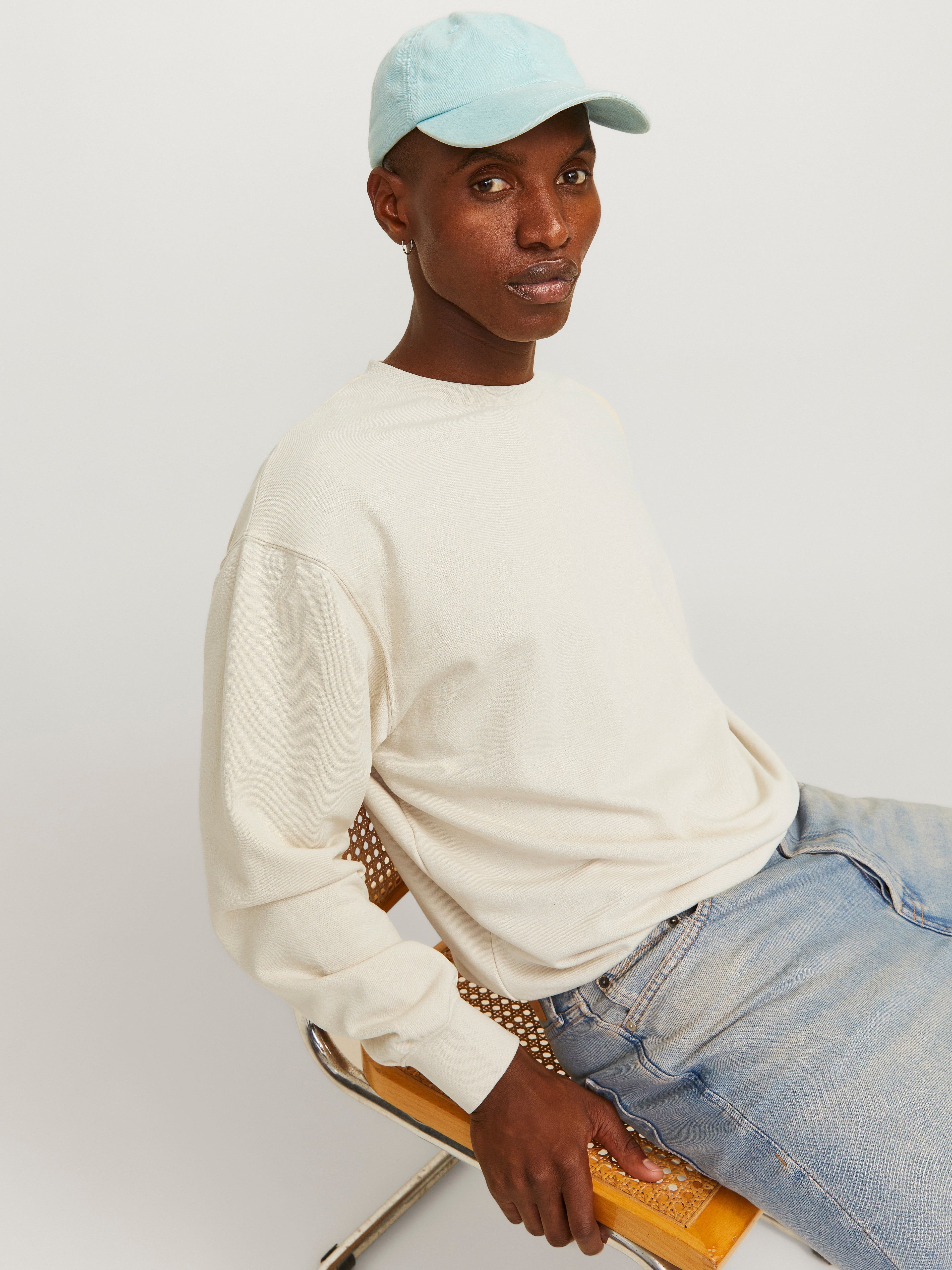 JACK & JONES JJECHARGE sweat crew neck in black - Image 7