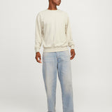 JACK & JONES JJECHARGE sweat crew neck in moonbeam - Image 4