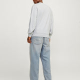 JACK & JONES JJECHARGE sweat crew neck in white melange - Image 2