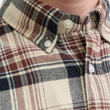 JACK & JONES JJECLASSIC flannel check shirt in antique white - Image 5