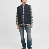 JACK & JONES JJECLASSIC flannel check shirt in antique white - Image 4