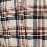 JACK & JONES JJECLASSIC flannel check shirt in antique white - Image 6