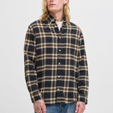 JACK & JONES JJECLASSIC flannel check shirt in black - Image 1