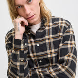 JACK & JONES JJECLASSIC flannel check shirt in black - Image 7