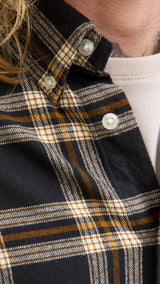 JACK & JONES JJECLASSIC flannel check shirt in black - Image 6