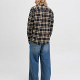 JACK & JONES JJECLASSIC flannel check shirt in black - Image 2