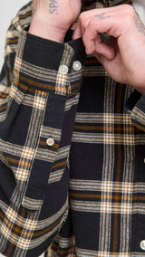 JACK & JONES JJECLASSIC flannel check shirt in black - Image 5
