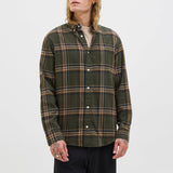JACK & JONES JJECLASSIC flannel check shirt in rosin - Image 1