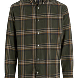 JACK & JONES JJECLASSIC flannel check shirt in rosin - Image 3