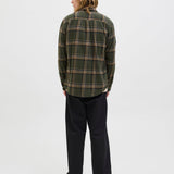 JACK & JONES JJECLASSIC flannel check shirt in rosin - Image 2