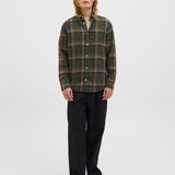 JACK & JONES JJECLASSIC flannel check shirt in rosin - Image 4