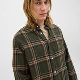 JACK & JONES JJECLASSIC flannel check shirt in rosin - Image 7