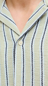 JACK & JONES JORCOBA stripe resort shirt in cedar - Image 5