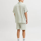 JACK & JONES JORCOBA stripe resort shirt in cedar - Image 2