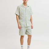 JACK & JONES JORCOBA stripe resort shirt in cedar - Image 4