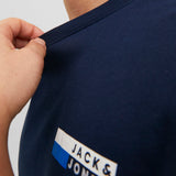 JACK & JONES JJECORP logo tee play o-neck in navy blazer - Image 6