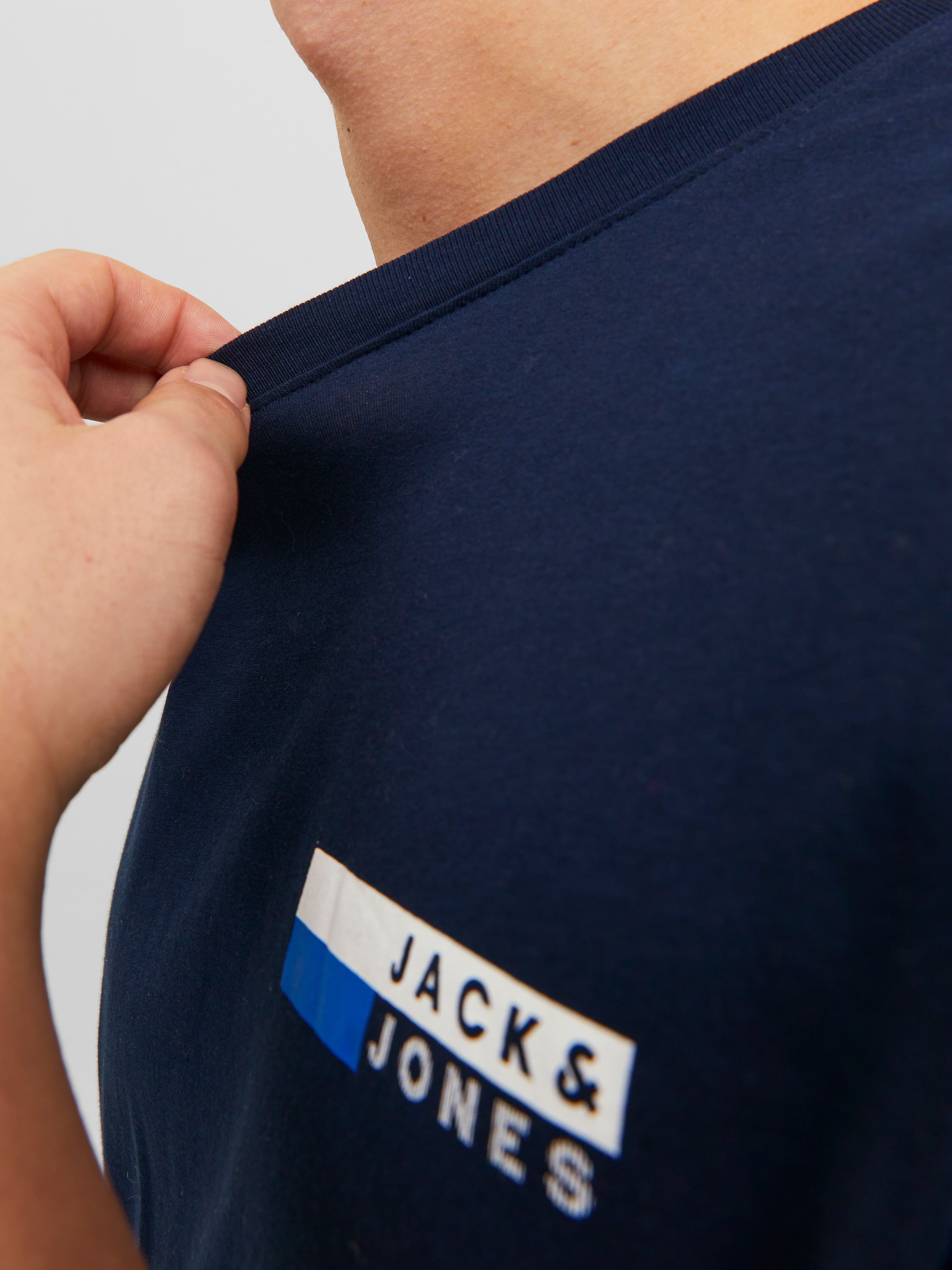 JACK & JONES JJECORP logo tee play o-neck in navy blazer - Image 6