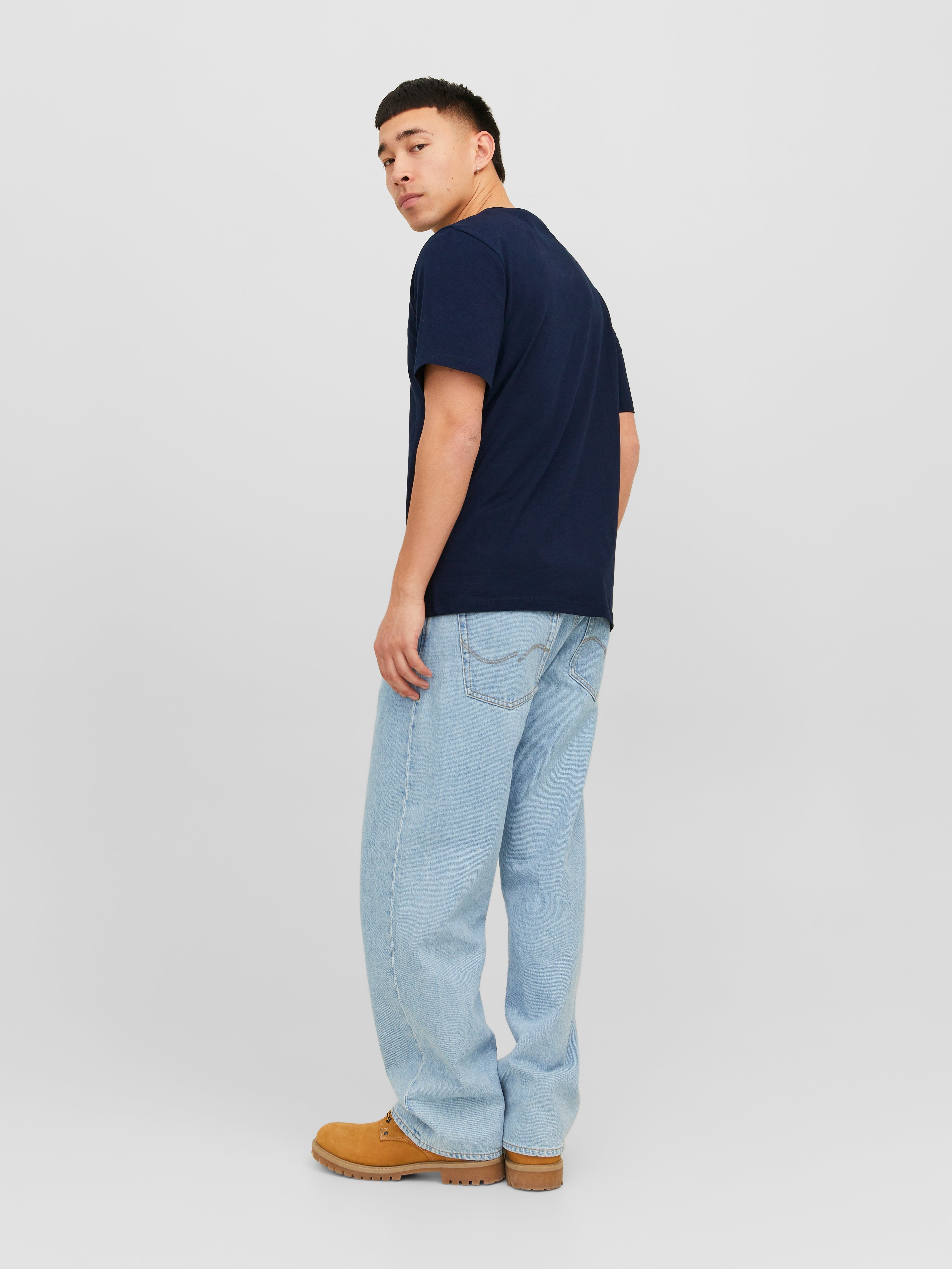 JACK & JONES JJECORP logo tee play o-neck in navy blazer - Image 2