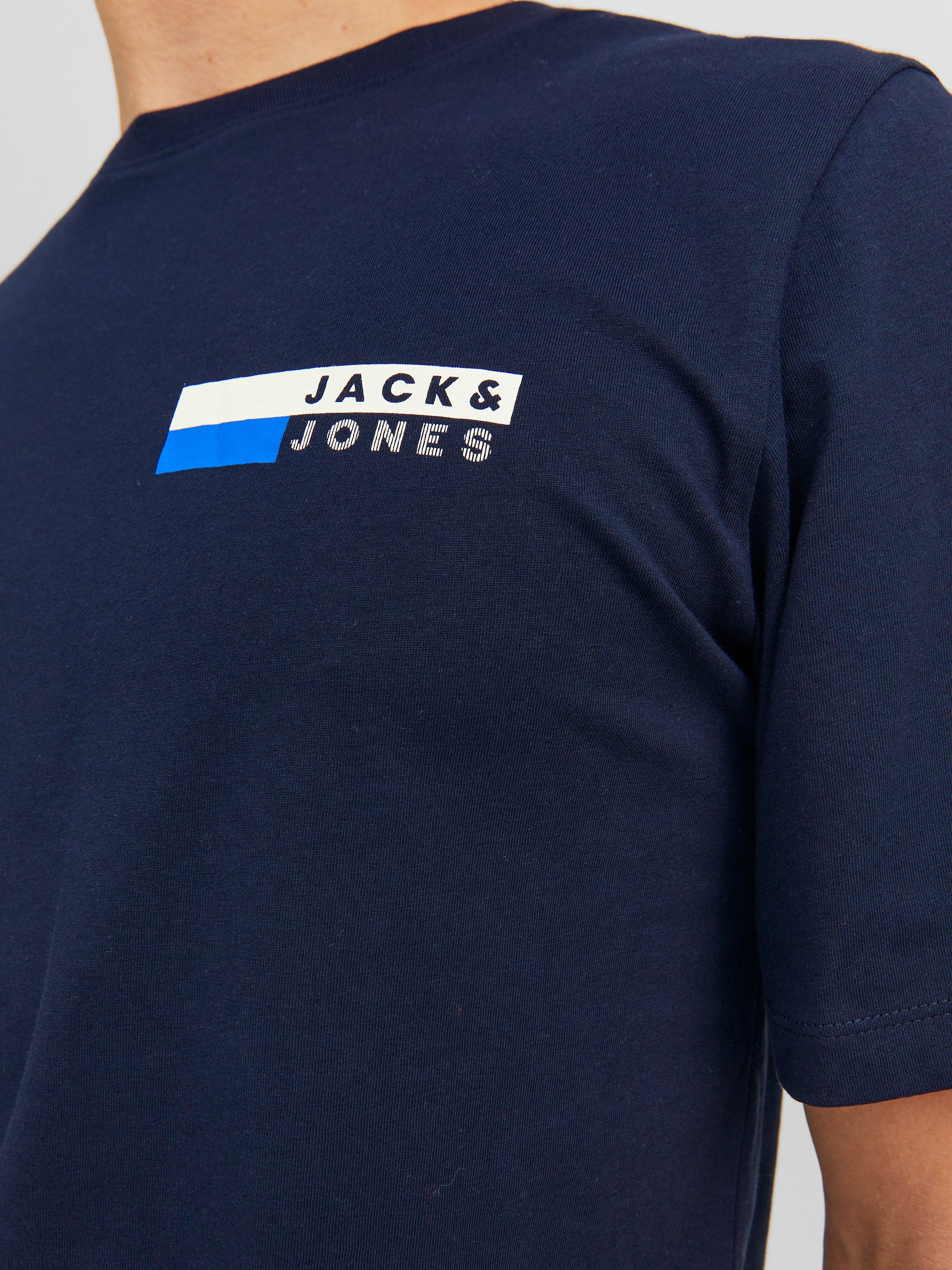 JACK & JONES JJECORP logo tee play o-neck in navy blazer - Image 5