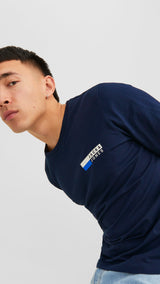 JACK & JONES JJECORP logo tee play o-neck in navy blazer - Image 7