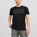 JACK & JONES JJECORP logo tee o-neck in black - Image 1
