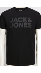 JACK & JONES JJECORP logo tee o-neck in black - Image 3