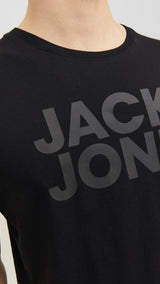 JACK & JONES JJECORP logo tee o-neck in black - Image 6