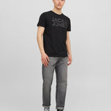JACK & JONES JJECORP logo tee o-neck in black - Image 4