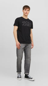 JACK & JONES JJECORP logo tee o-neck in black - Image 4