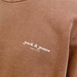 JACK & JONES JJEDOVER print sweat crew neck - monks robe