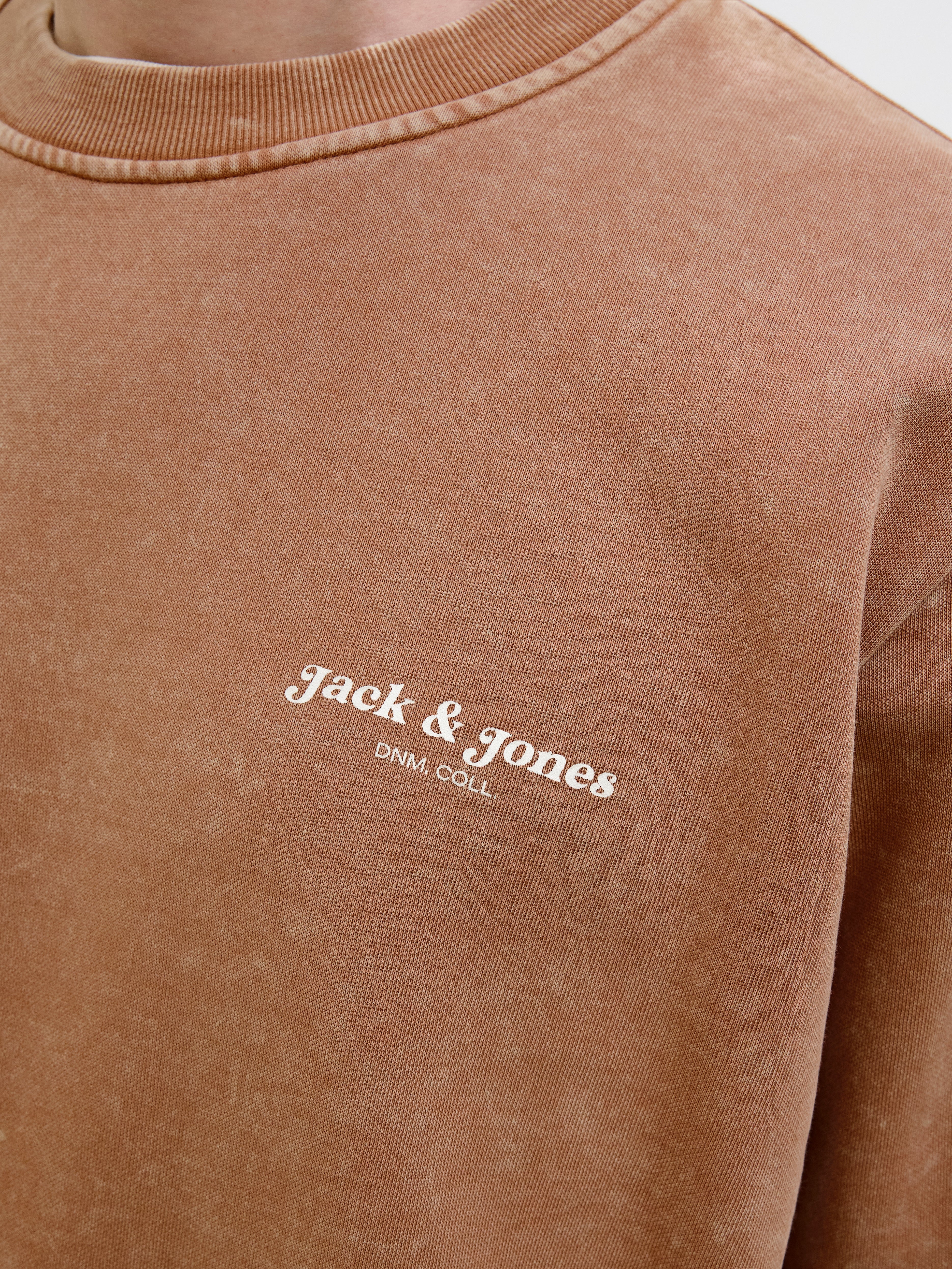 JACK & JONES JJEDOVER print sweat crew neck - monks robe
