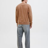 JACK & JONES JJEDOVER print sweat crew neck - monks robe