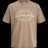 JACK & JONES JJEDOVER print tee crew neck in monks robe - Image 3