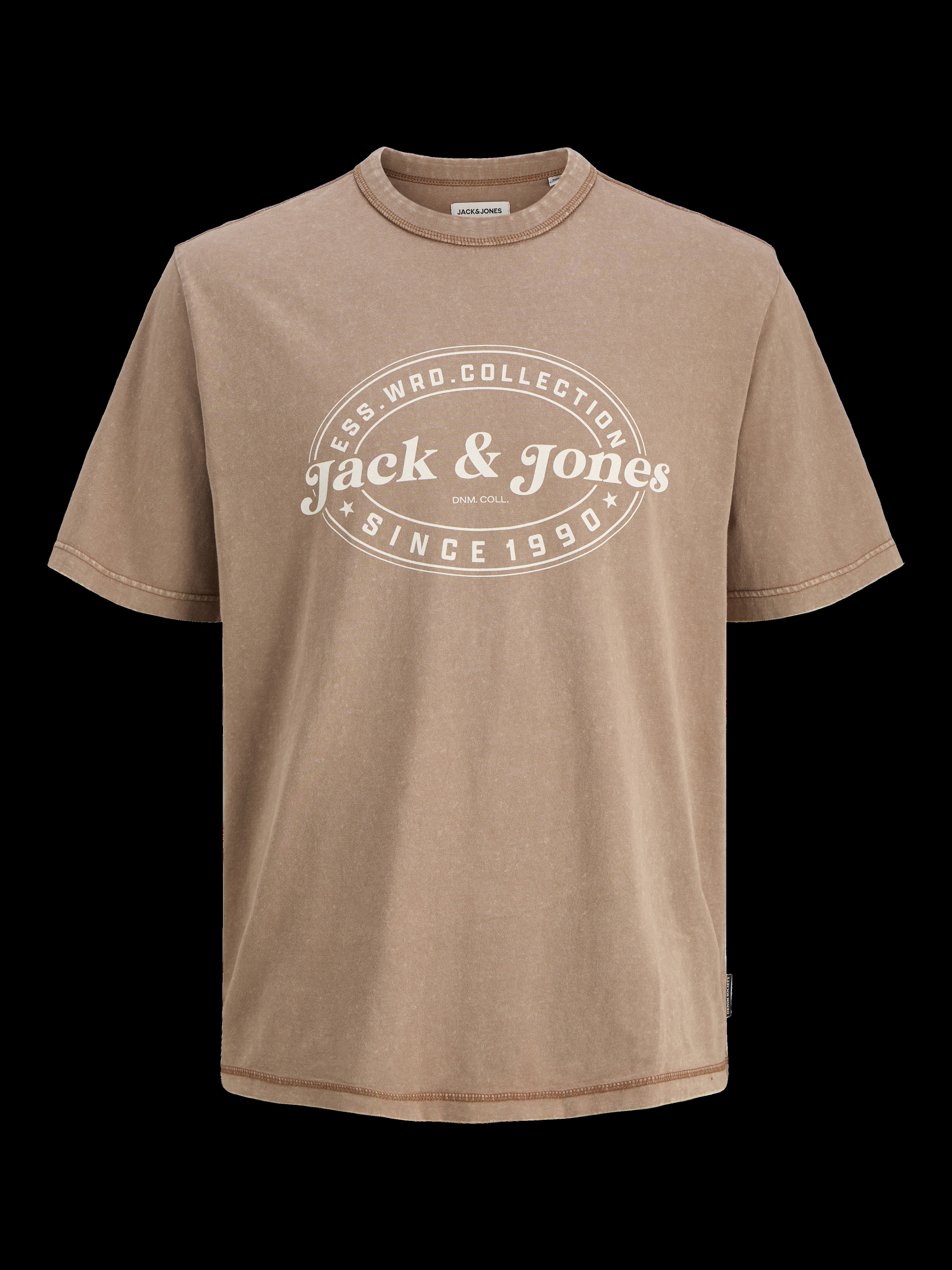 JACK & JONES JJEDOVER print tee crew neck in monks robe - Image 3