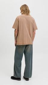 JACK & JONES JJEDOVER print tee crew neck in monks robe - Image 2