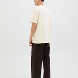 JACK & JONES JJEDOVER print tee crew neck in antique white - Image 2