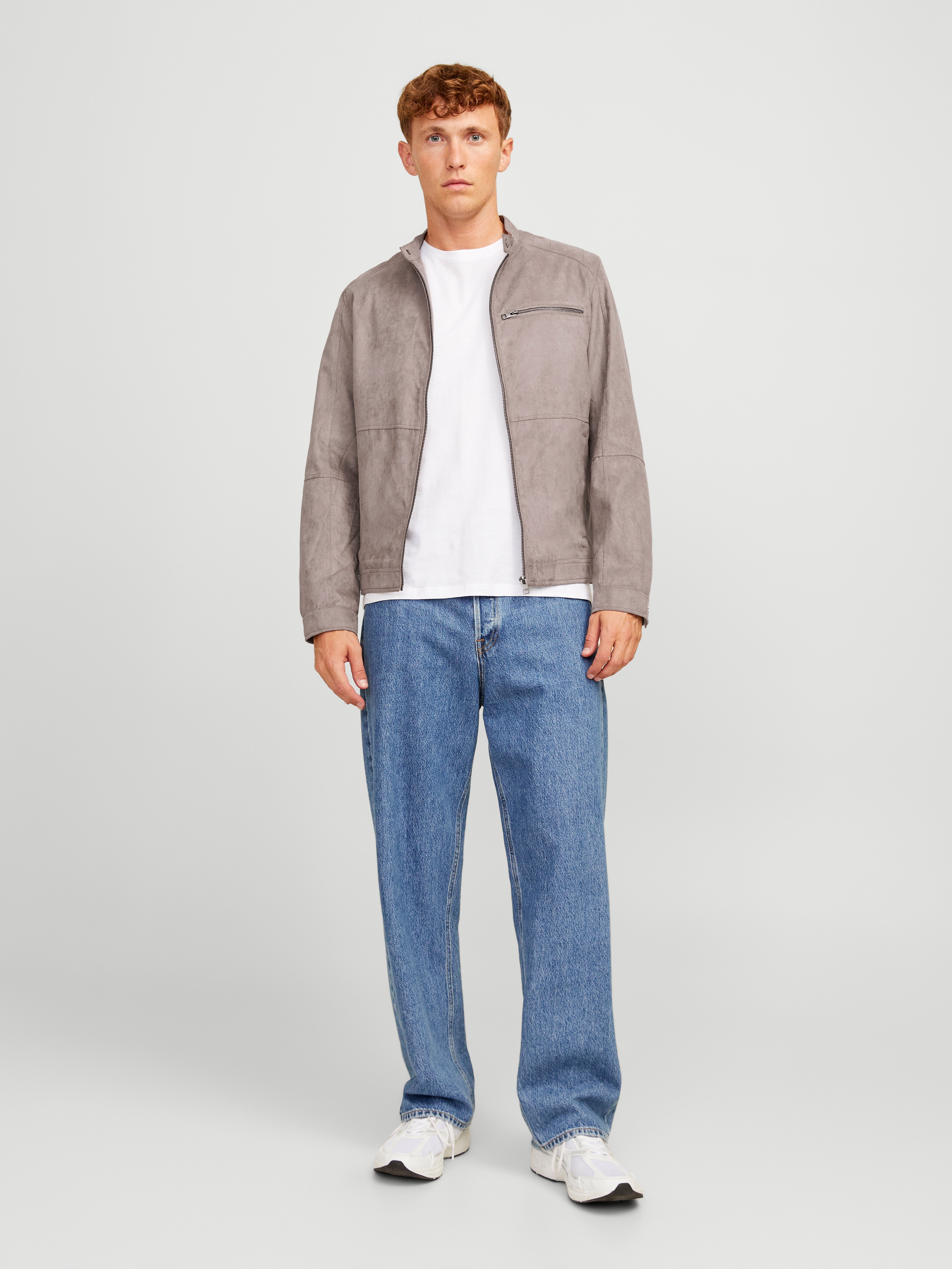 JACK & JONES JJEDYLAN biker jacket - falcon