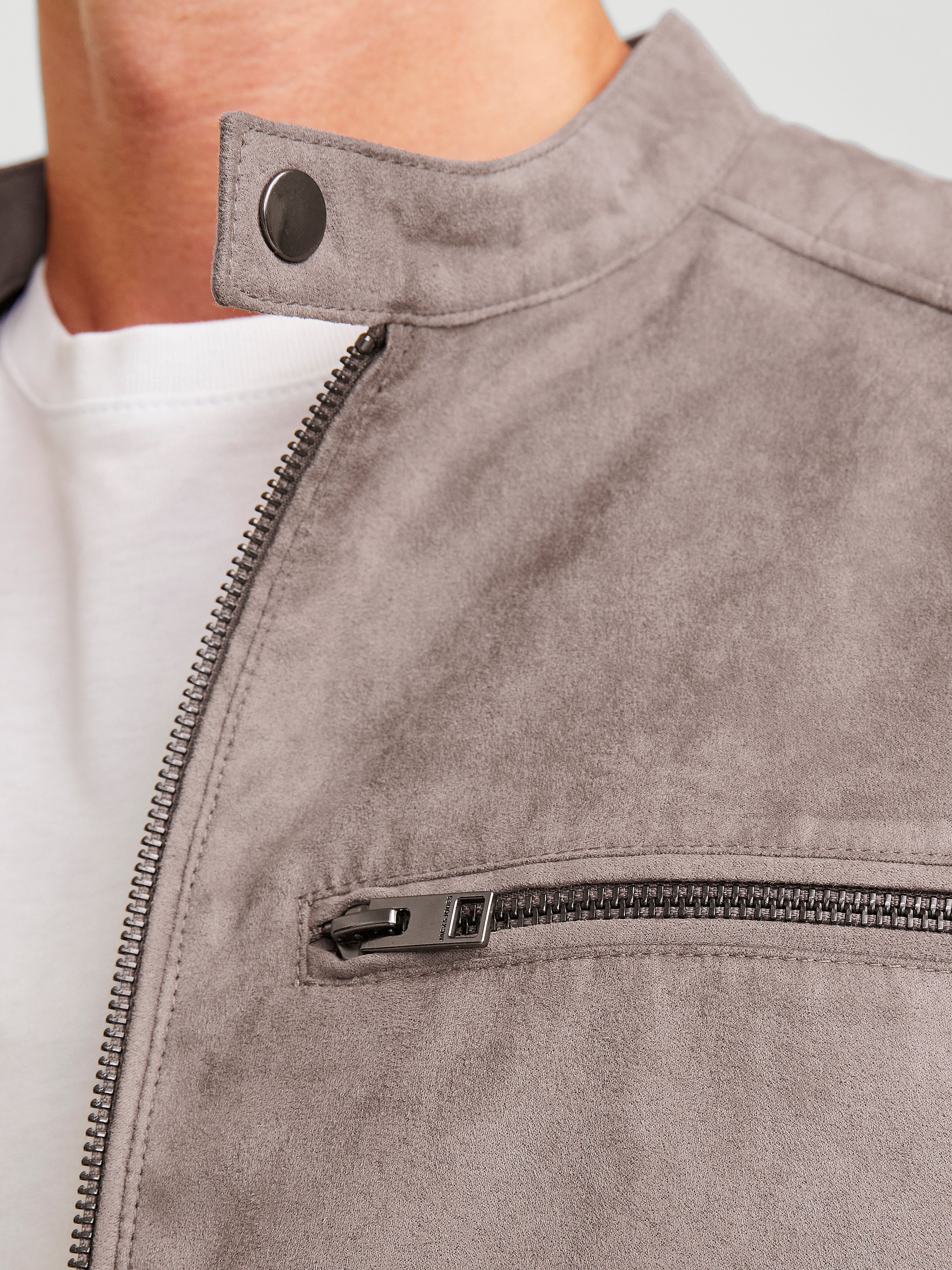 JACK & JONES JJEDYLAN biker jacket - falcon